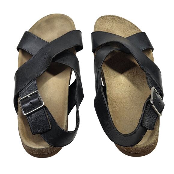 A.P.C. Black Leather Tiago Sandals Men’s EU 43 US 10